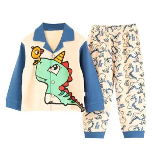 طقم بيجامات قطنية برسوم كرتونية للأطفالCartoon Cotton Pajamas Set for Kids