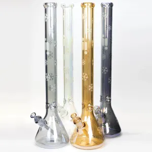 24" Glow In The Dark Snowflake Beaker Bong