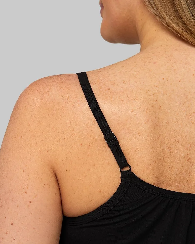 32 Degrees Women's Cool Flowy Bra Cami | with Built-in Cups | Relaxed Fit | Adjustable Spaghetti Strap