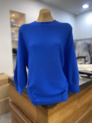 3/4 Tulip Sleeve Jumper - Paris Blue