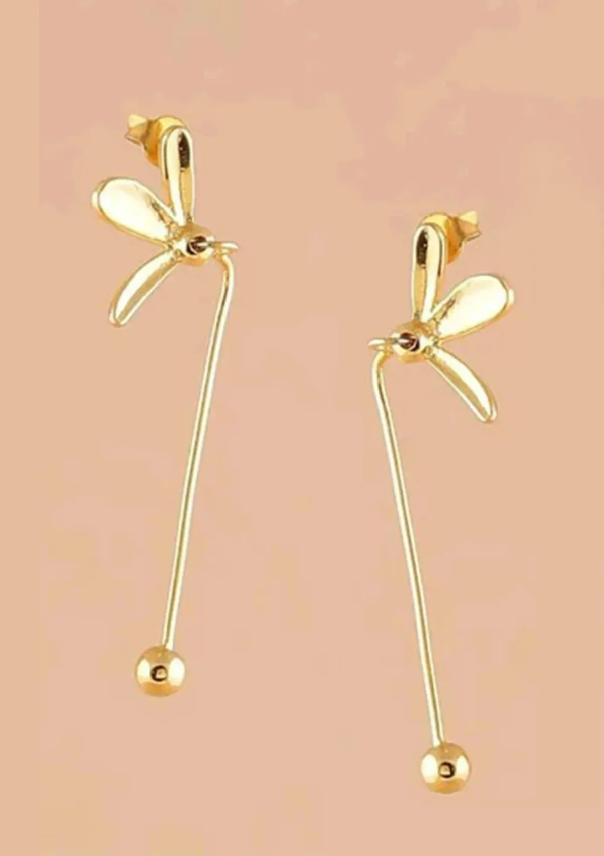 Abstract Floral Drop Earrings