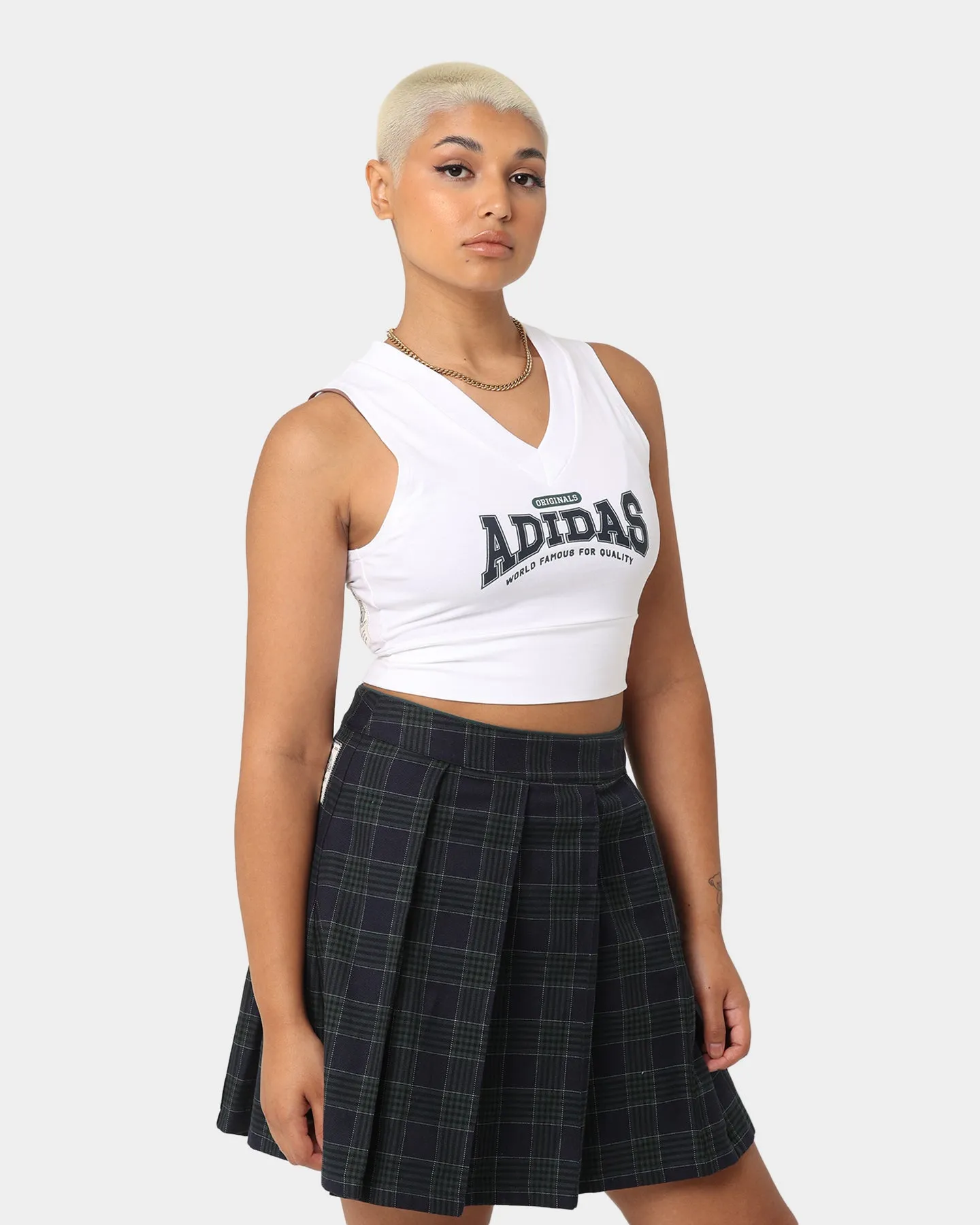 Adidas Women's Original Class Of '72 Crop Top White