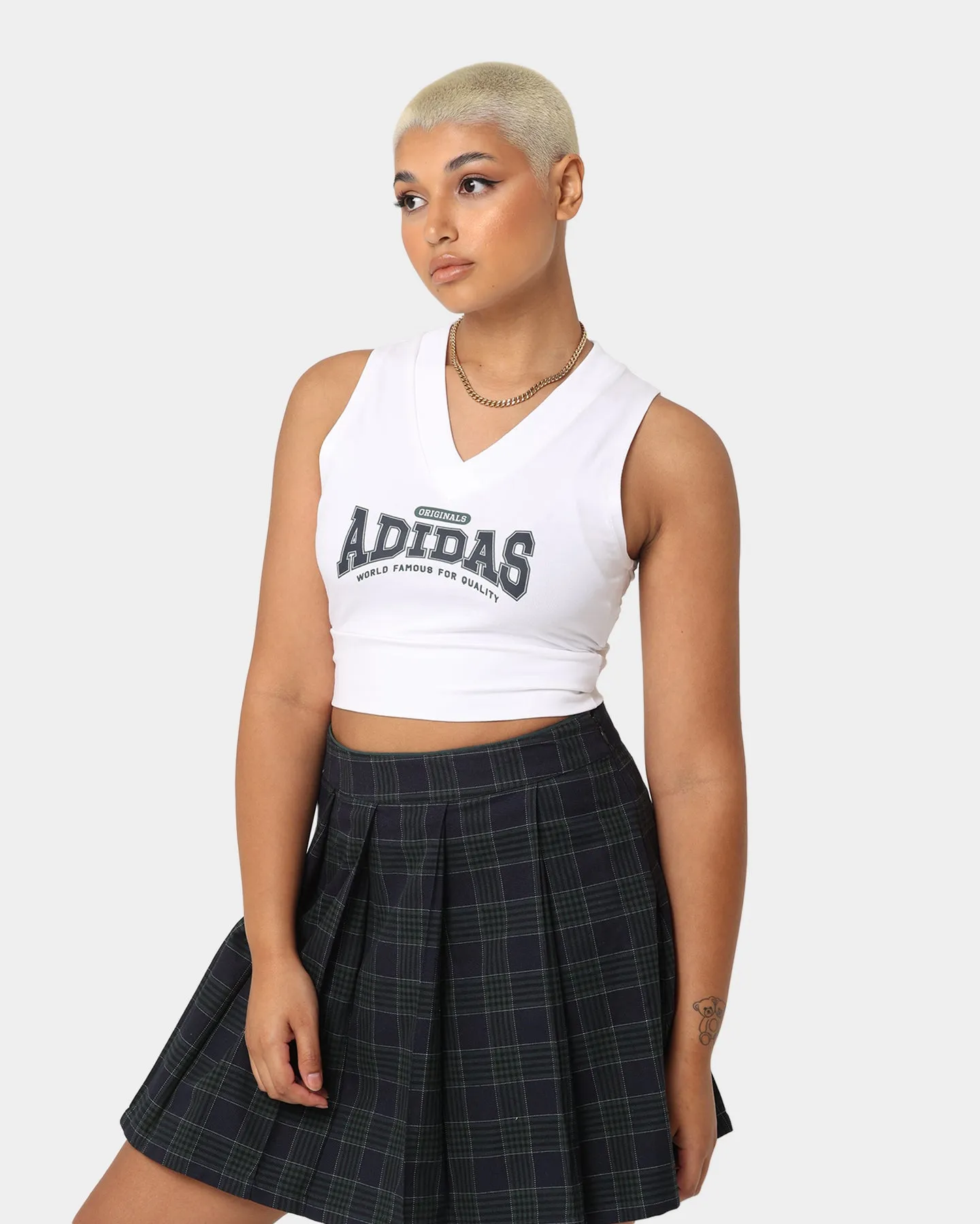 Adidas Women's Original Class Of '72 Crop Top White