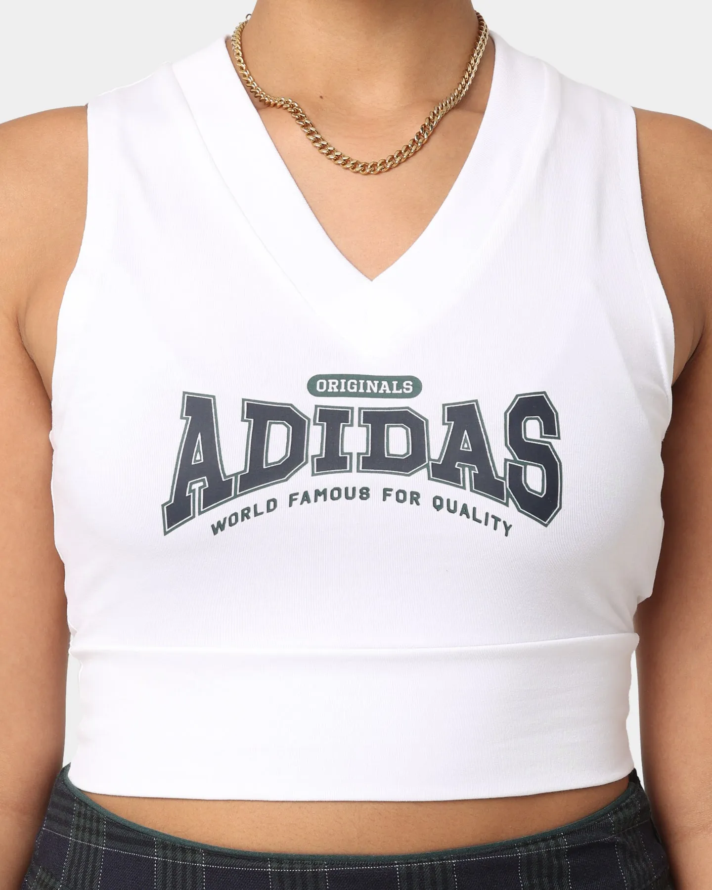 Adidas Women's Original Class Of '72 Crop Top White