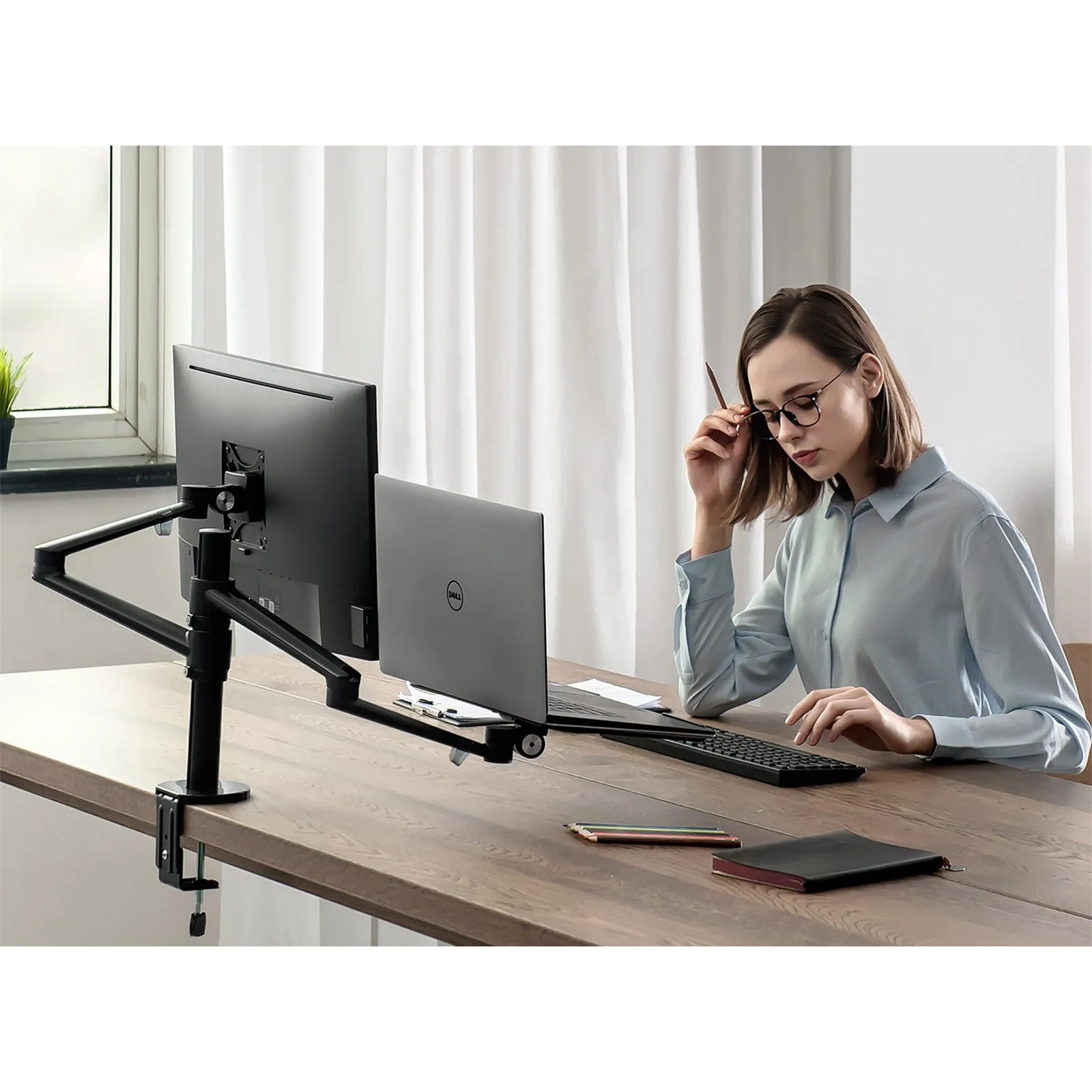 Adjustable Monitor&Laptop Mounts 2-in-1(OL-3L)