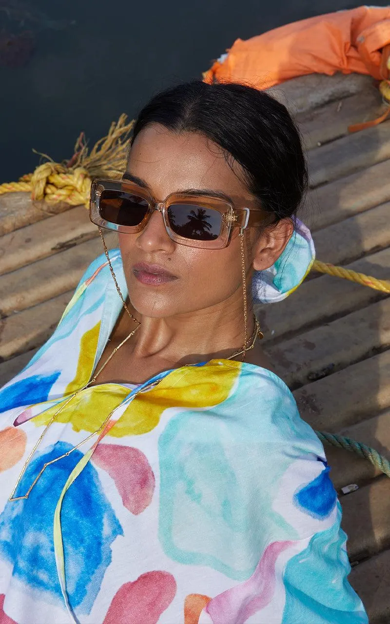Alba Kaftan In Multi Camo