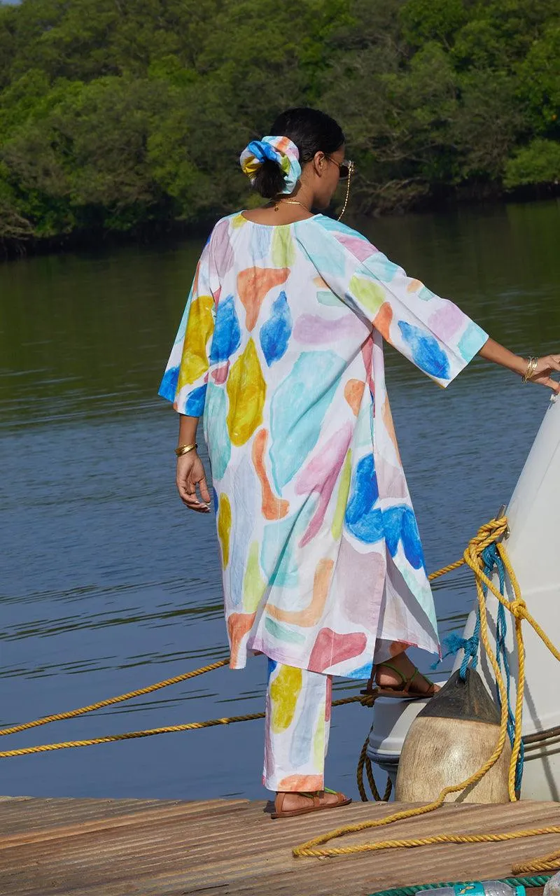 Alba Kaftan In Multi Camo