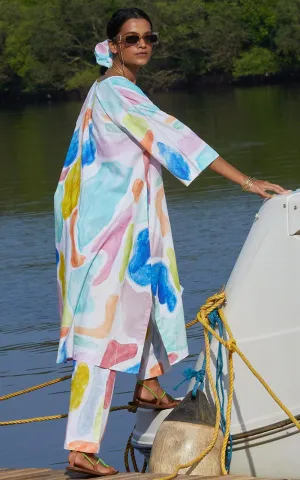 Alba Kaftan In Multi Camo