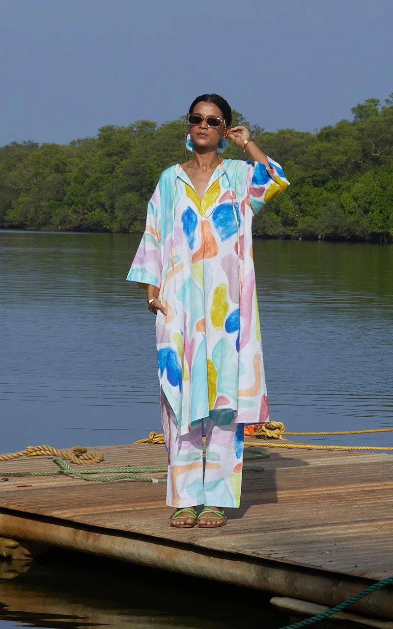 Alba Kaftan In Multi Camo