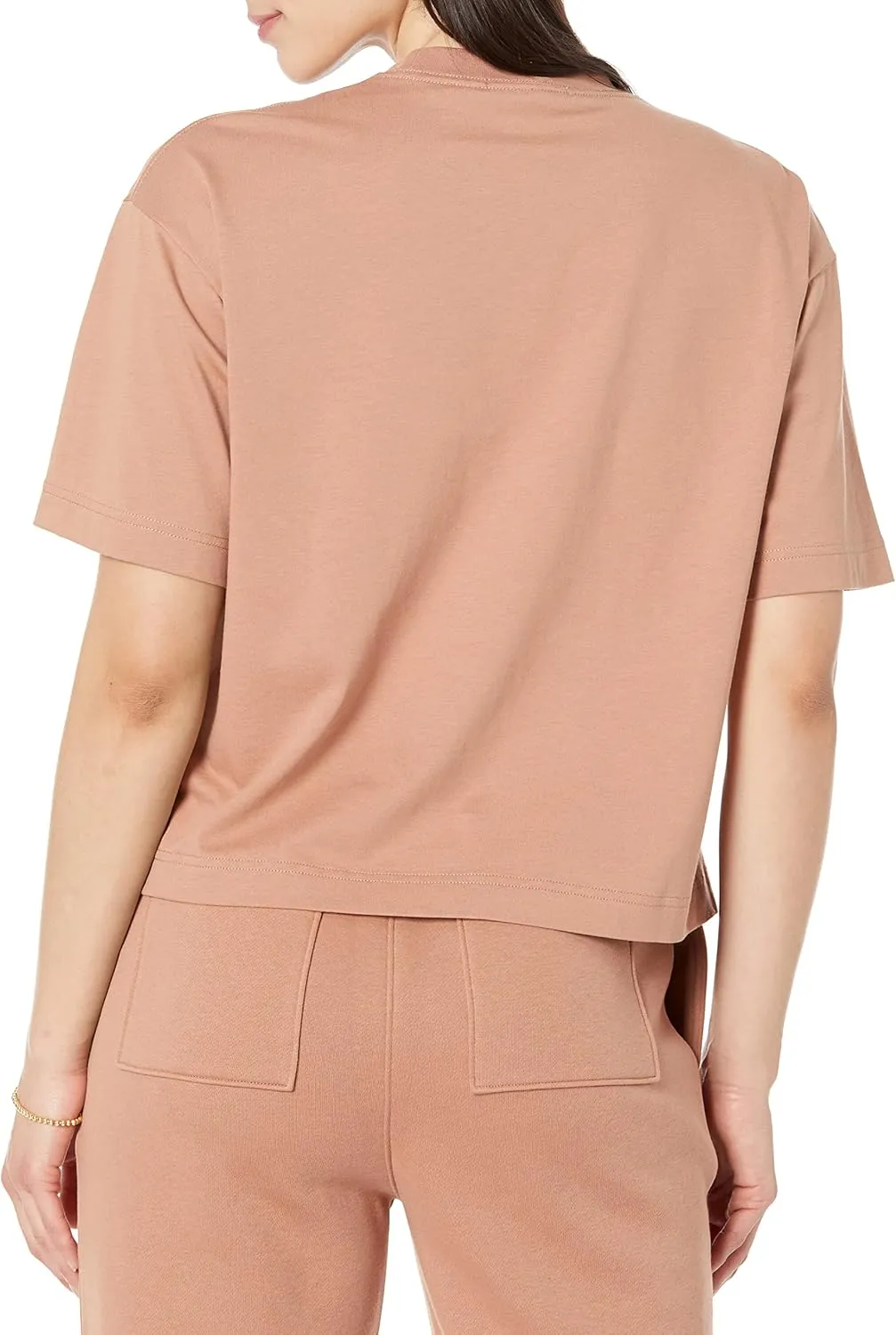 Amazon Essentials Women's Organic Cotton Drop Shoulder Relaxed Boxy Short-Sleeve T-Shirt (Available in Plus Size)
