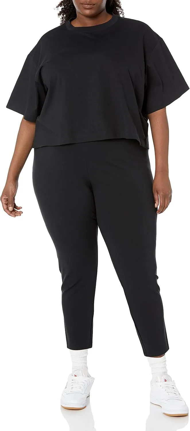 Amazon Essentials Women's Organic Cotton Drop Shoulder Relaxed Boxy Short-Sleeve T-Shirt (Available in Plus Size)