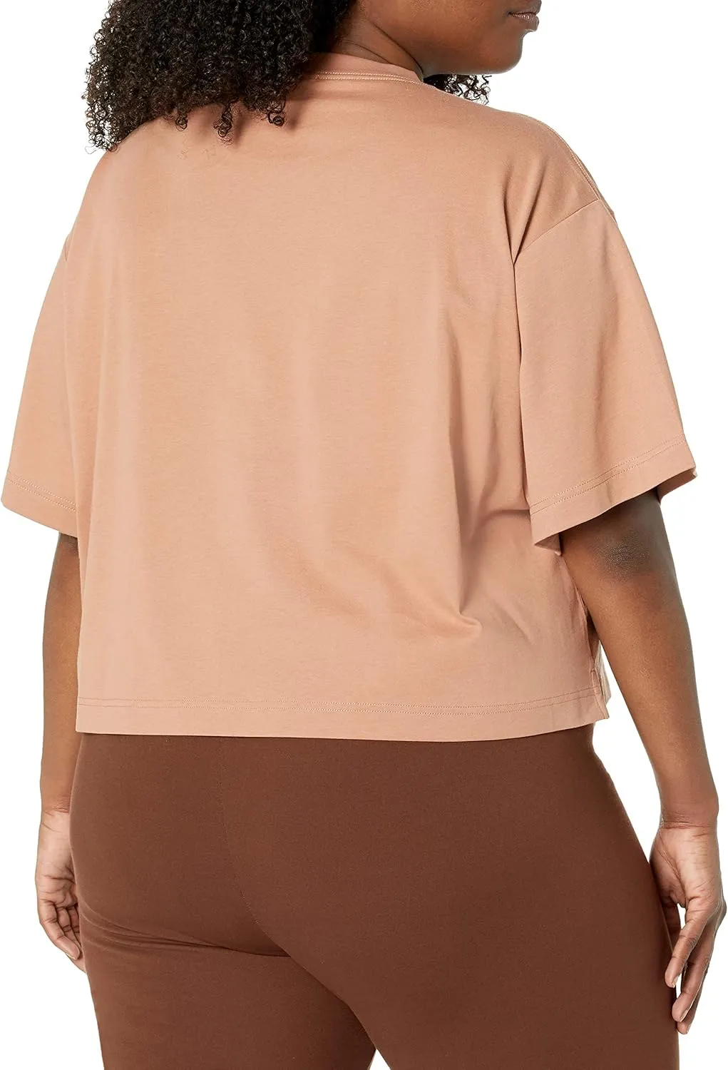 Amazon Essentials Women's Organic Cotton Drop Shoulder Relaxed Boxy Short-Sleeve T-Shirt (Available in Plus Size)
