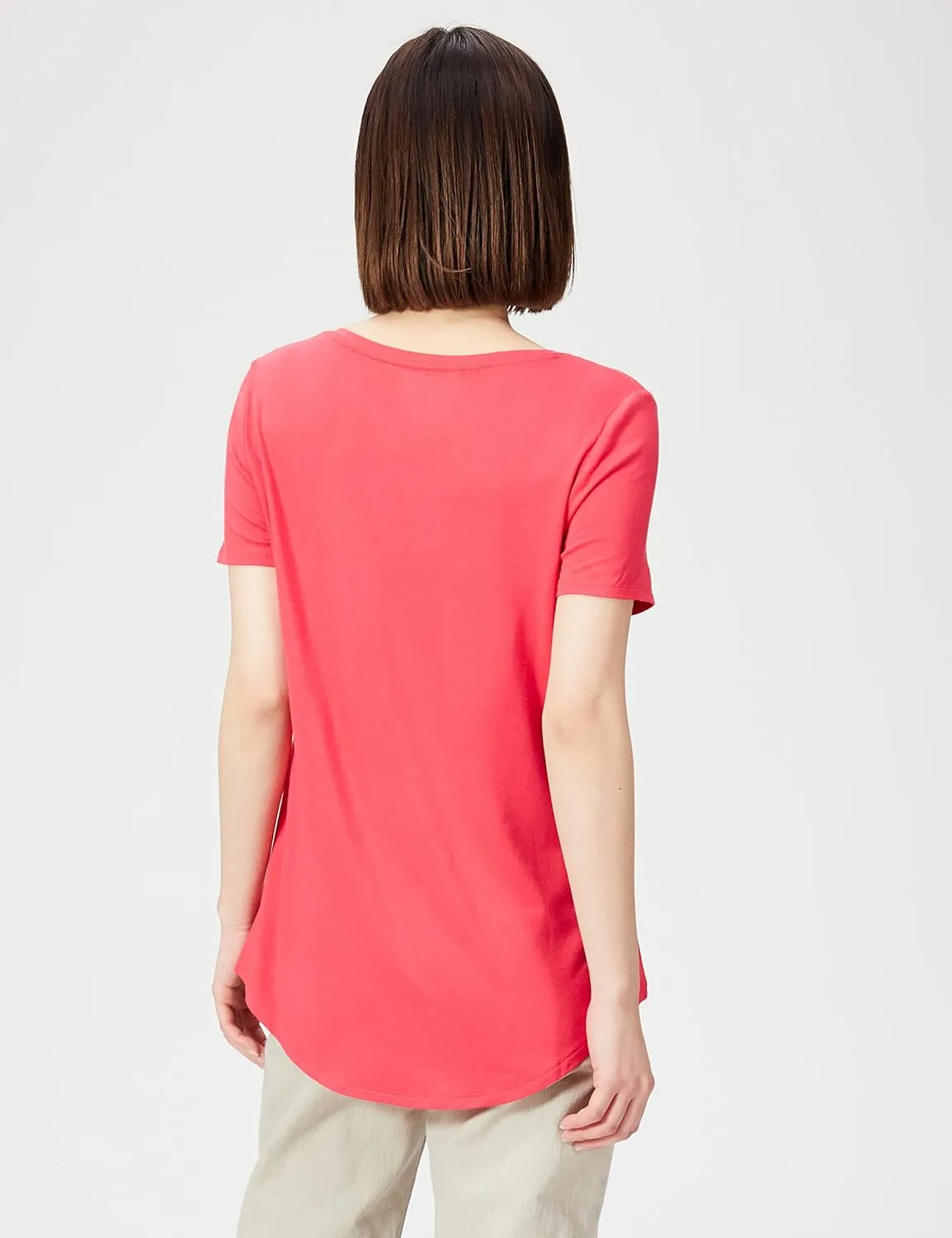 Amazon Essentials Women's Relaxed-Fit Short-Sleeve V-Neck Tunic (Available in Plus Size), Multipacks