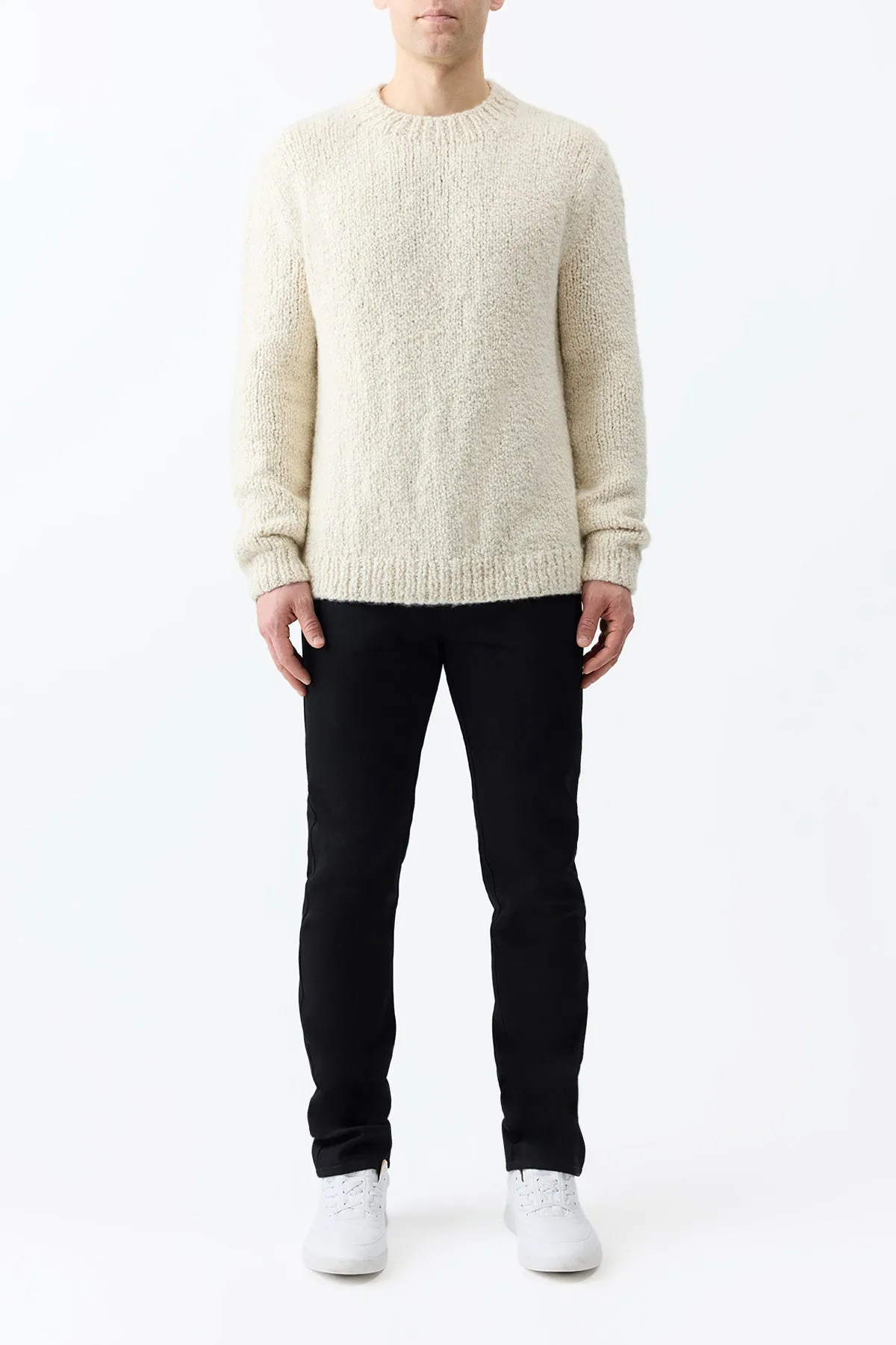 Antiope Knit Sweater in Ivory Cashmere