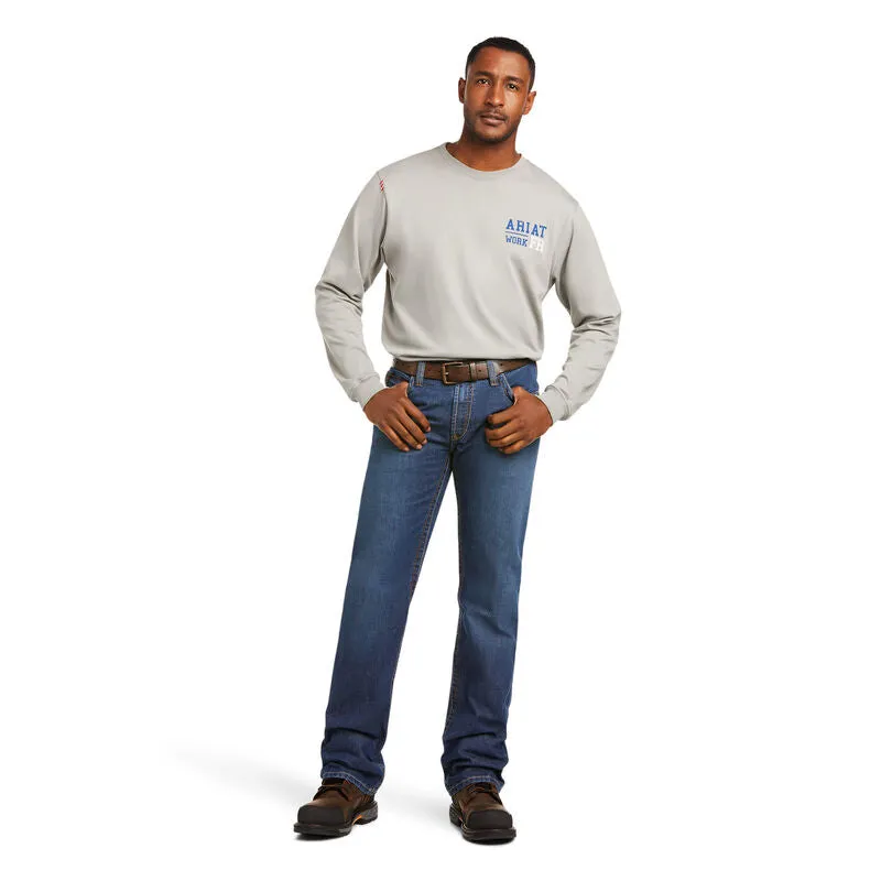 ARIAT M4 FR JEAN LOW RISE BOOT CUT-FLINT