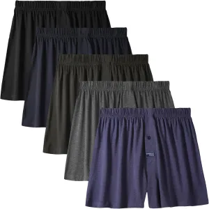 BAMBOO COOL Men's Boxer Short 3-Pack Bamboo Boxers for Men Classic Relaxed Fit Stretch Short