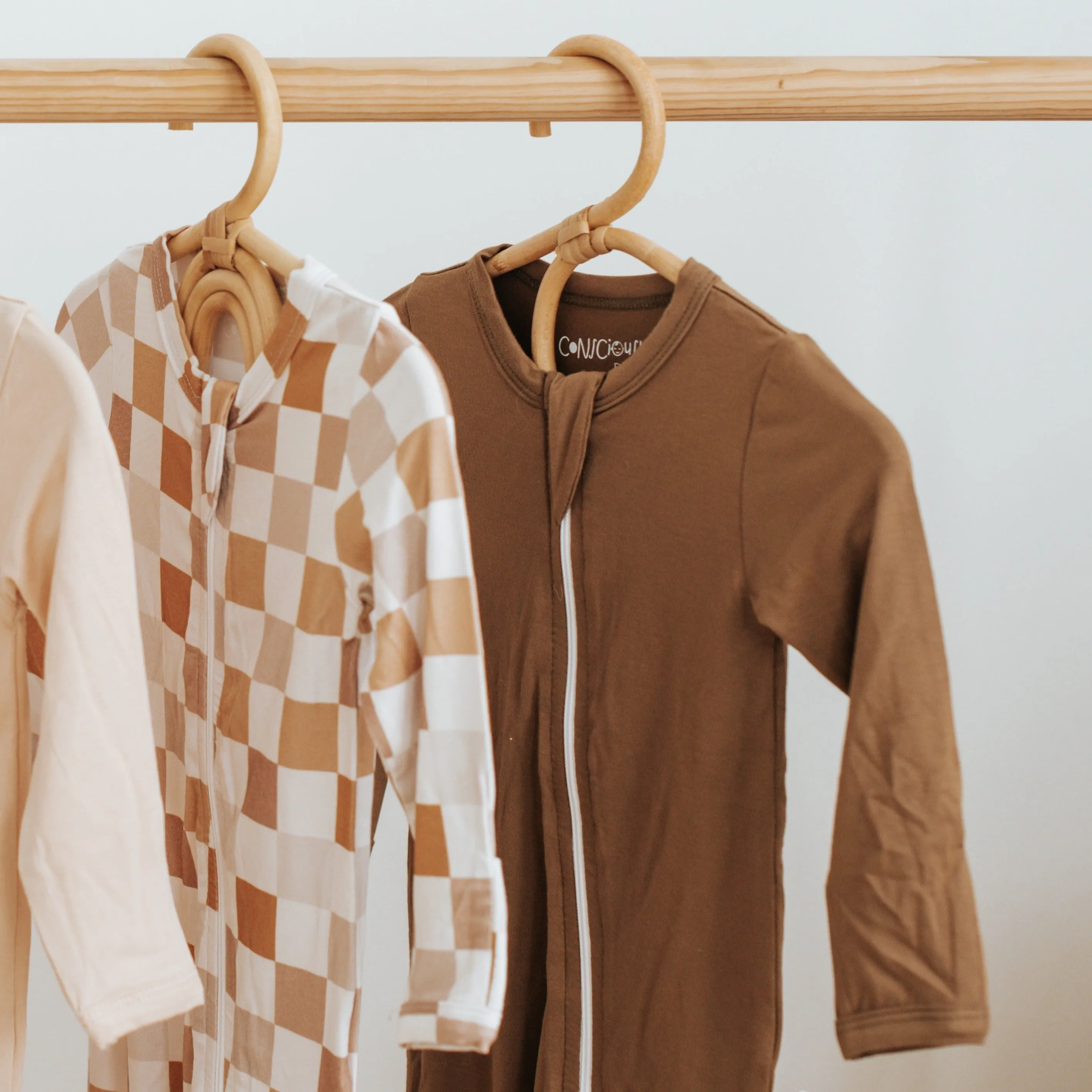 Bamboo Zip Baby Pajamas - Checkered