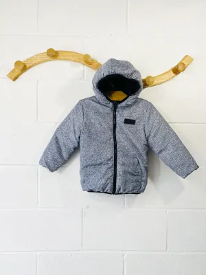 Black   Heather Grey Reversible Jacket, 4-5 years