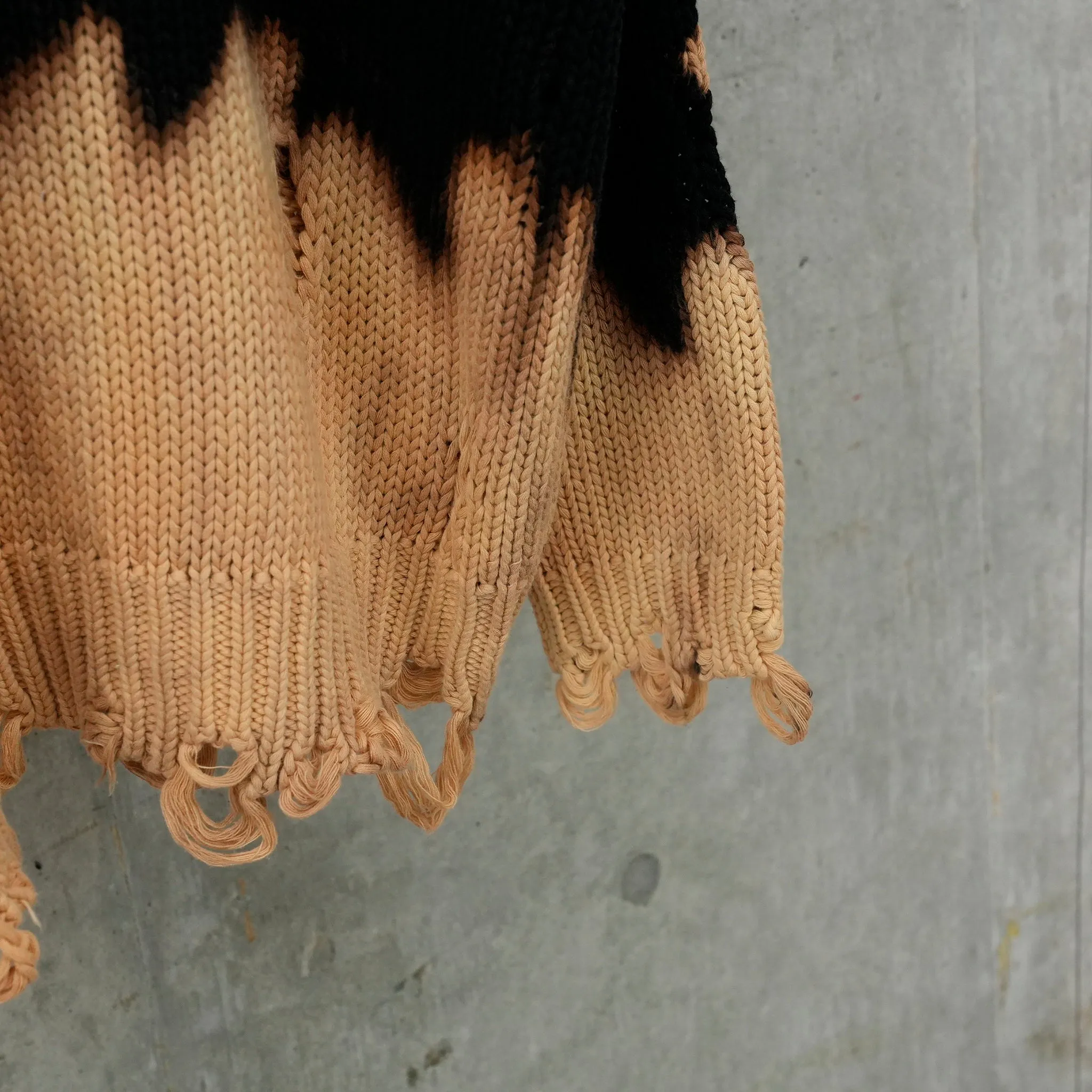 BLEACHED OVERSIZED SWEATER / Y181B:BLEACHED PLAID