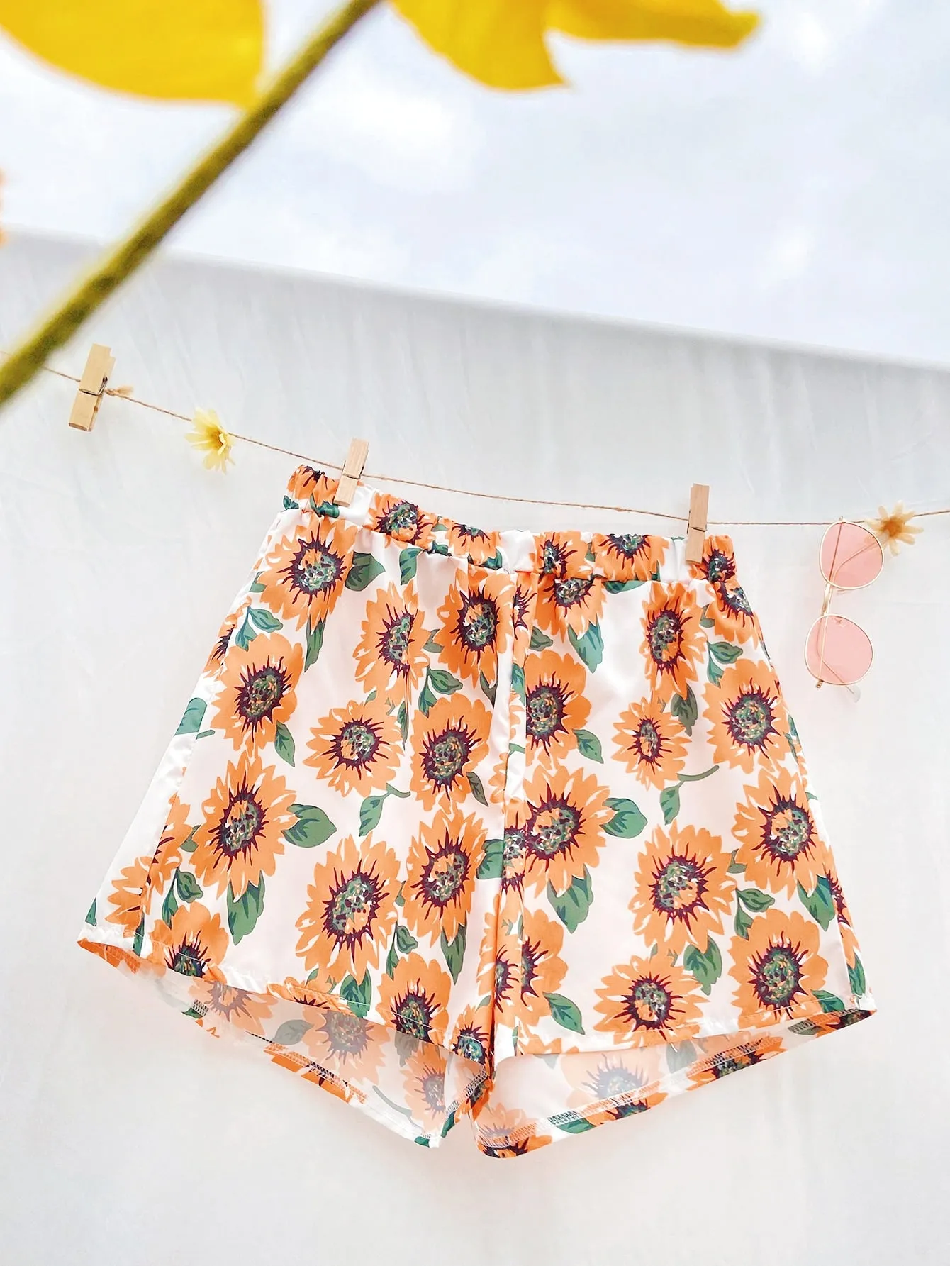 Boho Floral Natural Women Shorts