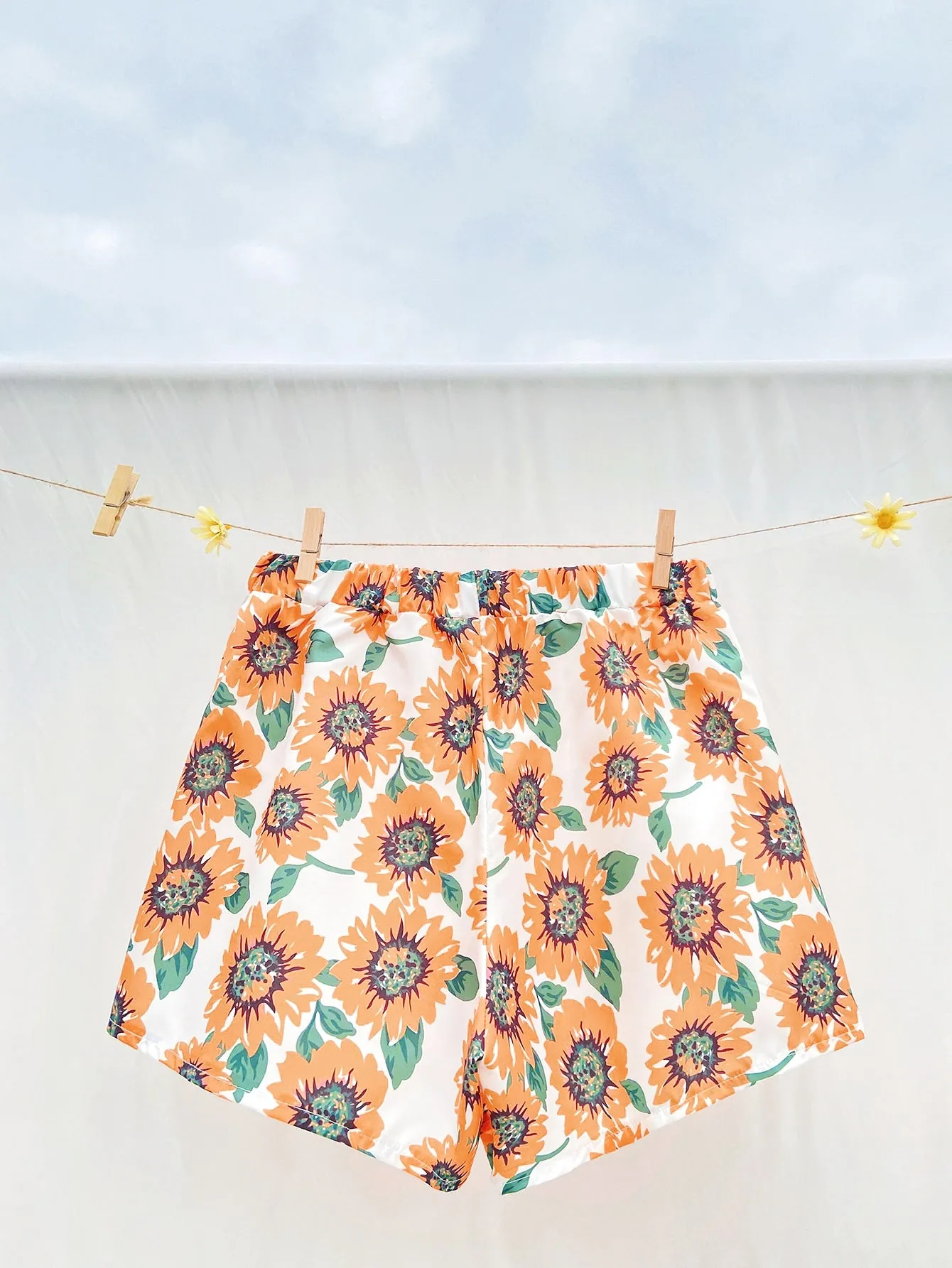 Boho Floral Natural Women Shorts
