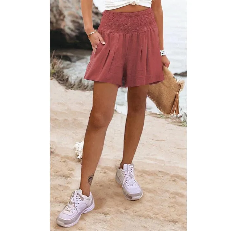 Boho High Waist Casual Shorts