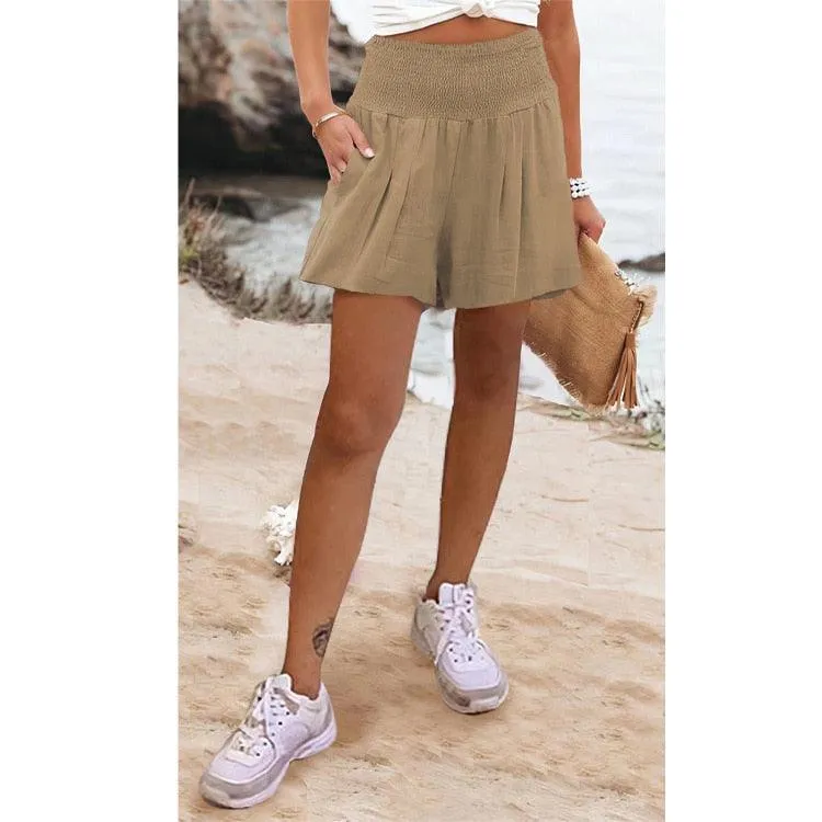 Boho High Waist Casual Shorts