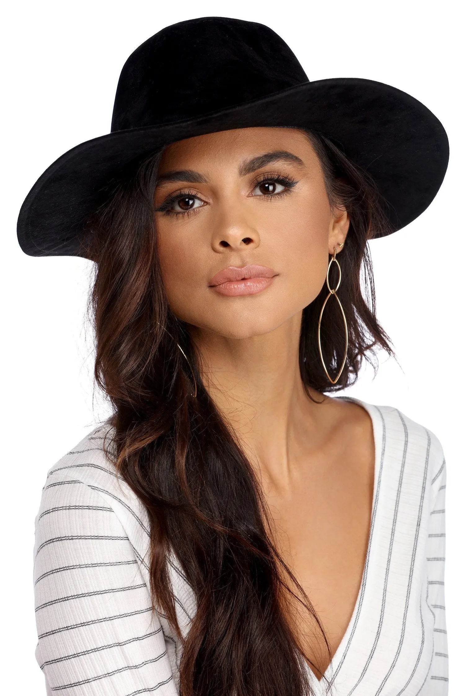 Braided Faux Suede Panama Hat