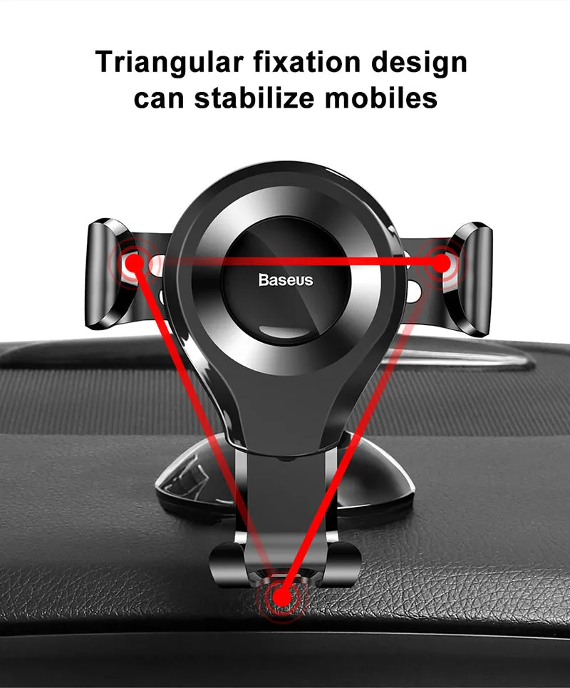 (Buy 1 Get 1) Baseus Osculum Type Gravity Car Mount Holder