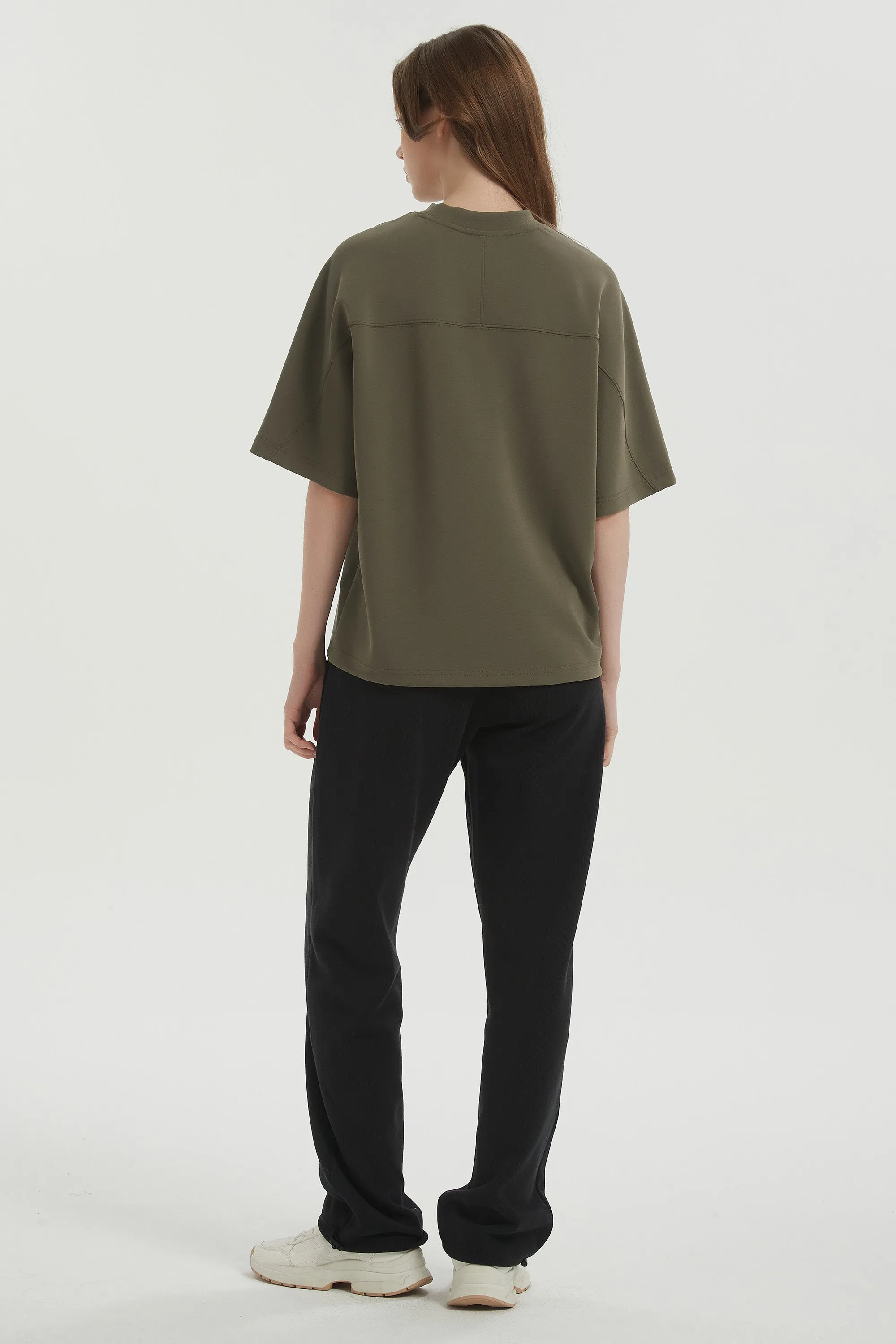 Casual Crew Neck T-Shirt Tops Basic Workout