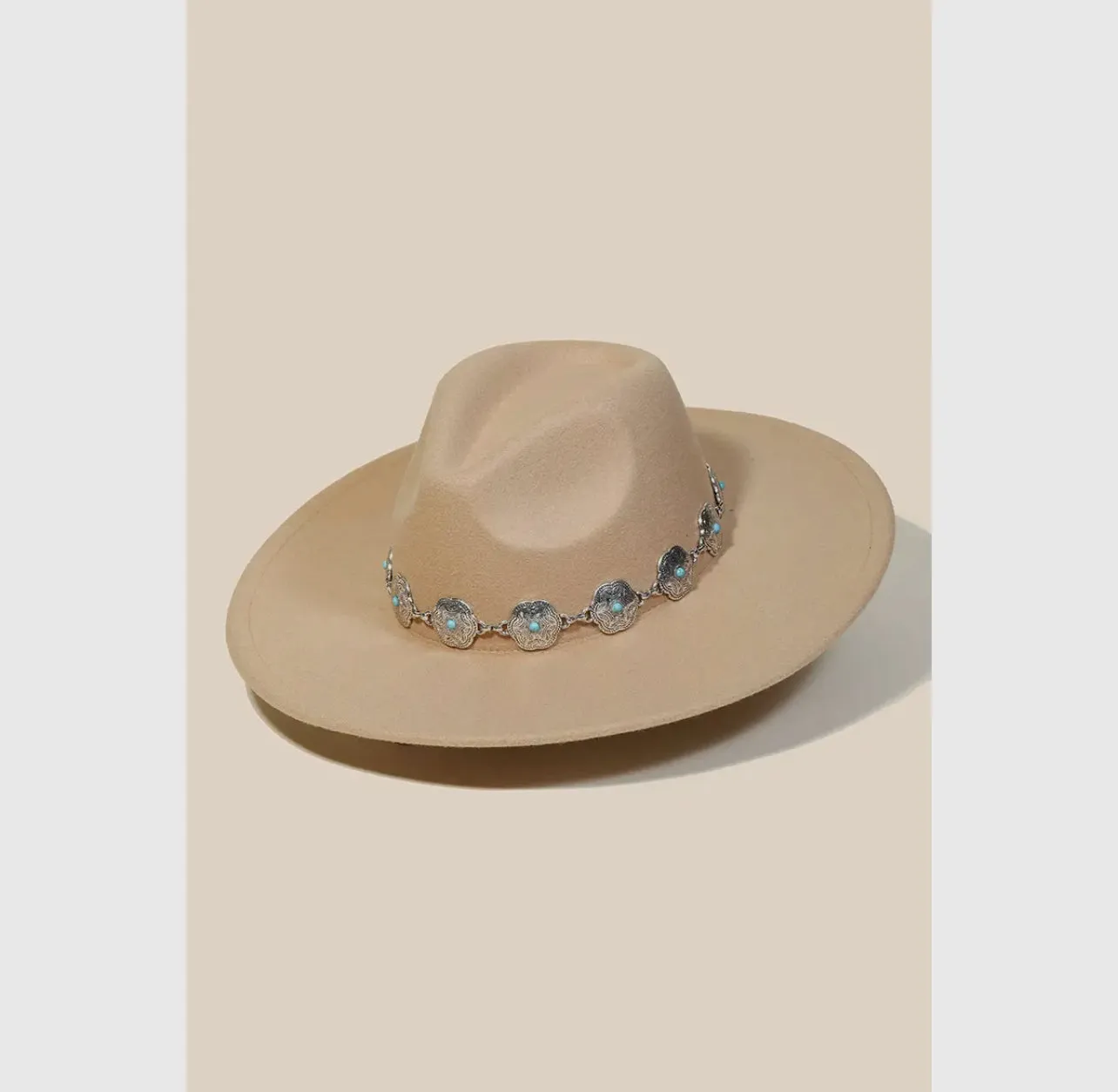 Chain Strap Fedora Hat