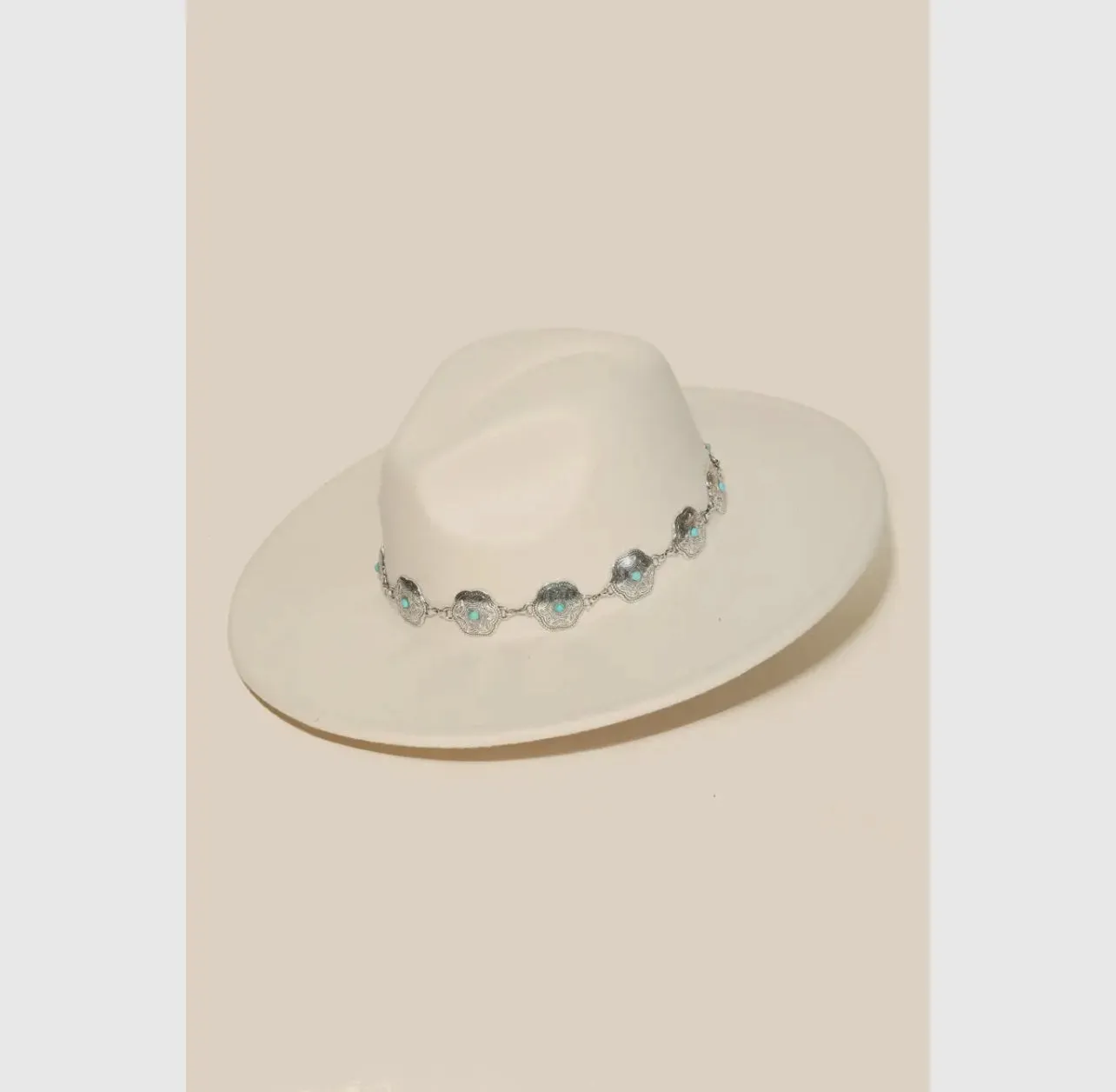 Chain Strap Fedora Hat