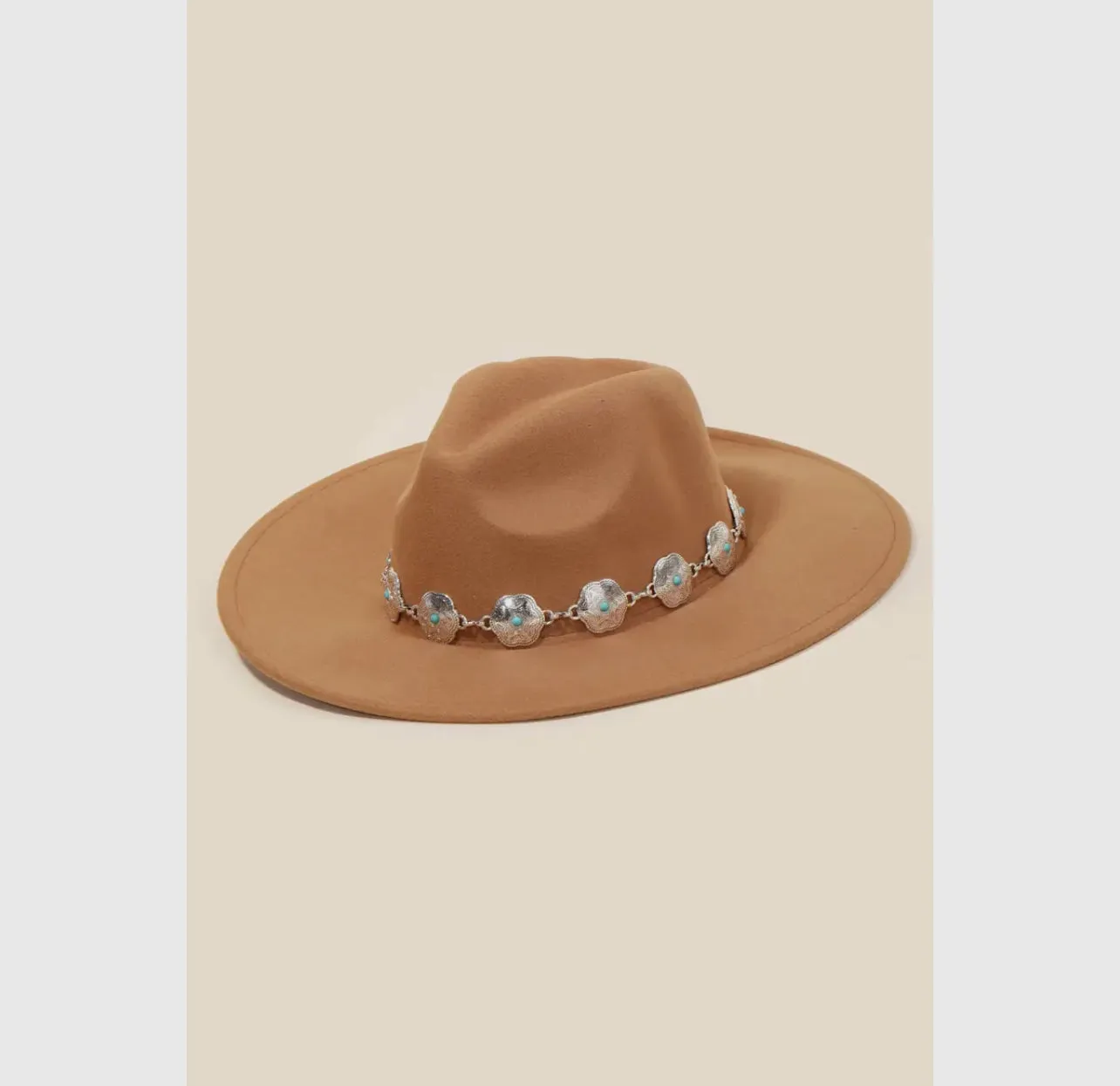Chain Strap Fedora Hat