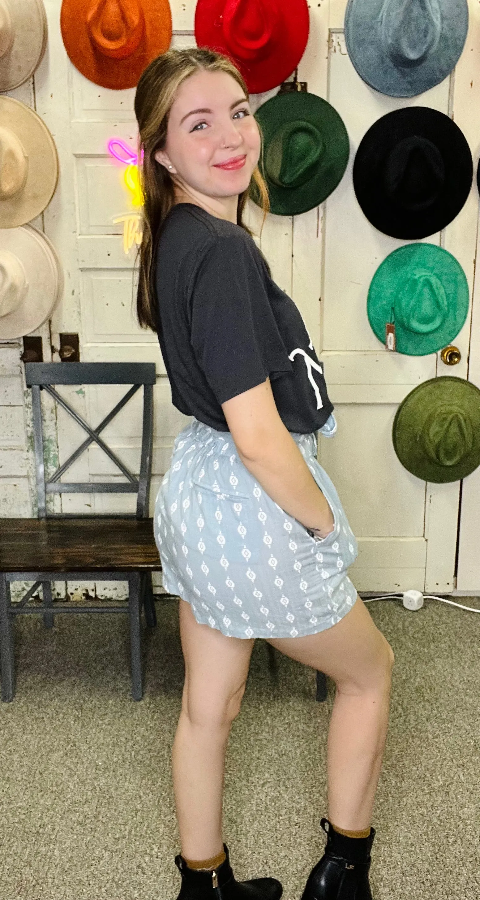 Chambray dreams boho shorts