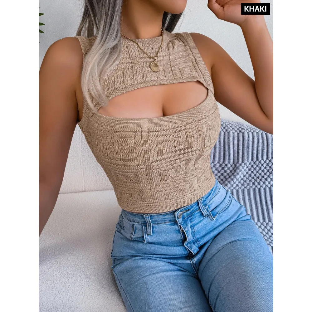 Chic Knit Crop Top for Women