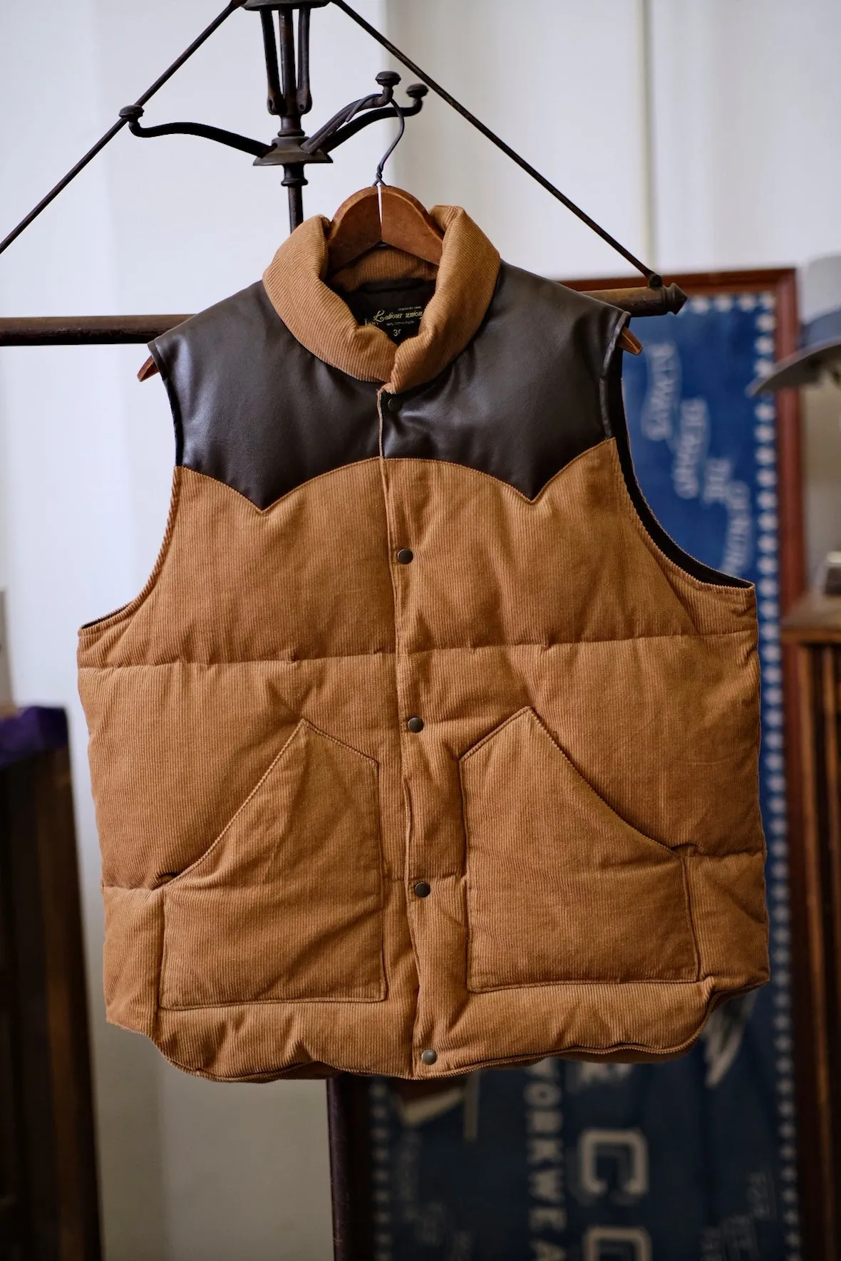 Corduroy Leather Vest