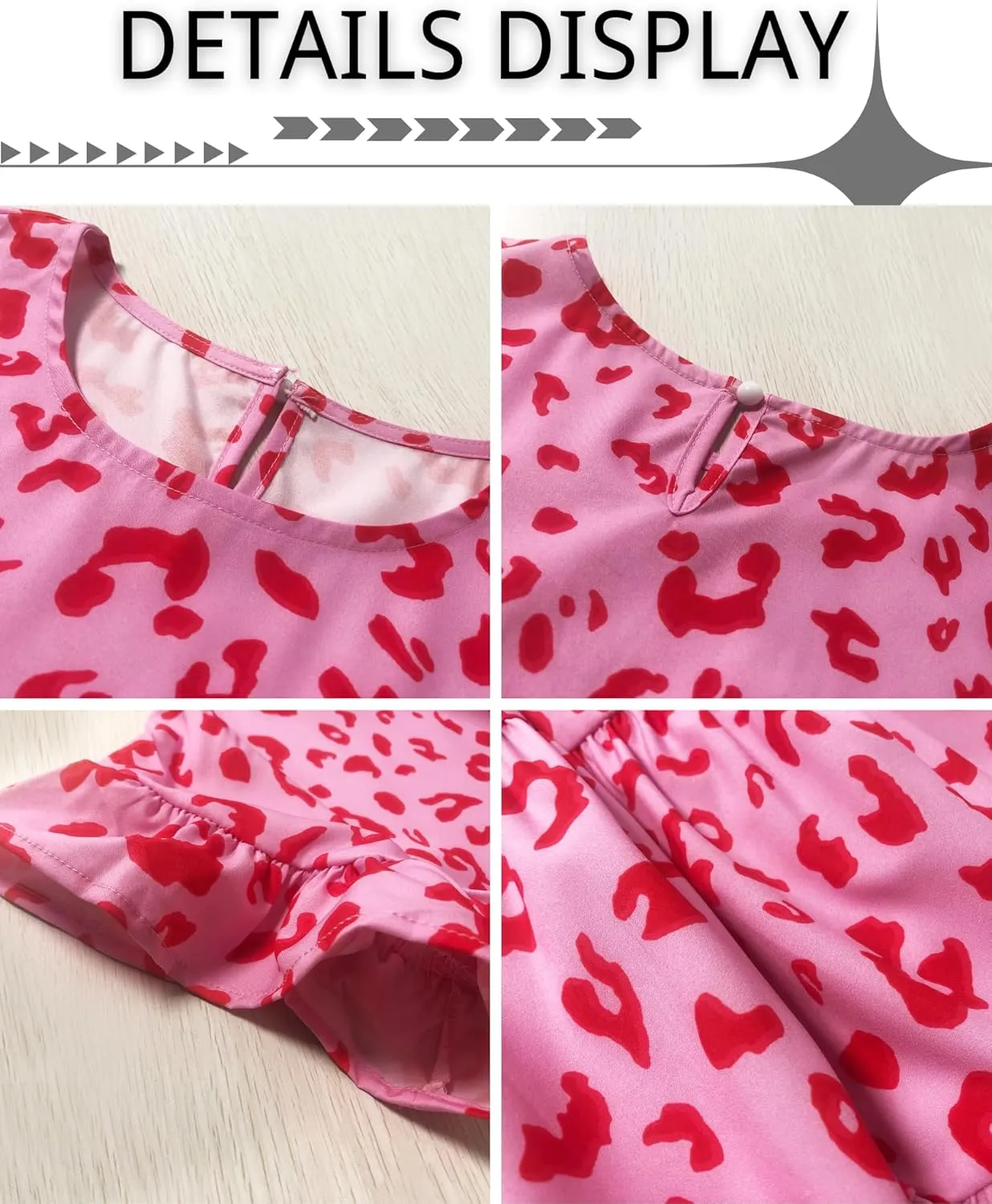 CORIRESHA Women's Summer Floral Print Ruffle Short Sleeves Crewneck Casual Babydoll Mini Dress