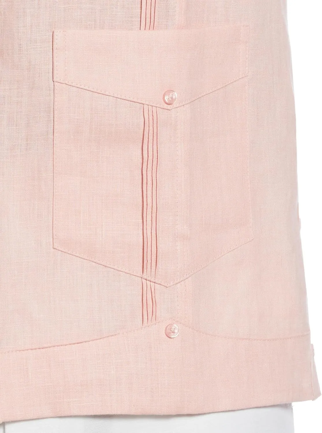 Cubavera Men's 100% Linen Four-Pocket Long Sleeve Guayabera Shirt, Pintuck Detail, Relaxed Fit (Available in Big & Tall)