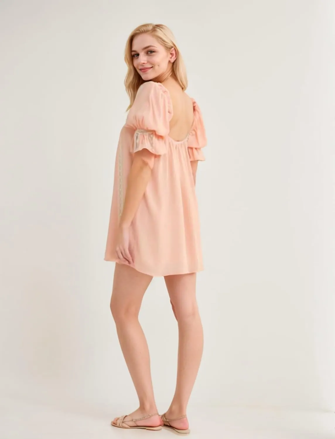 CUTEGAL Babydoll Dress for Women - Puff Sleeve, Bow, Fairy, Boho, Floral, Cute, Ruffle Mini Dress