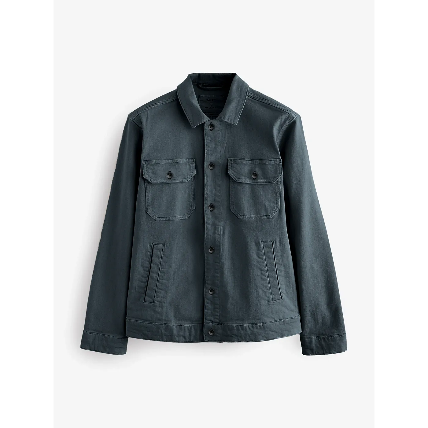 Dark Blue Denim Button Down Jacket