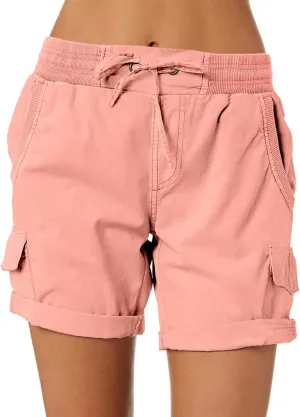 Dokotoo Womens Relaxed Fit High Waist Casual 4 Pocketed 2025 Hiking Outdoor Summer Shorts S-XL