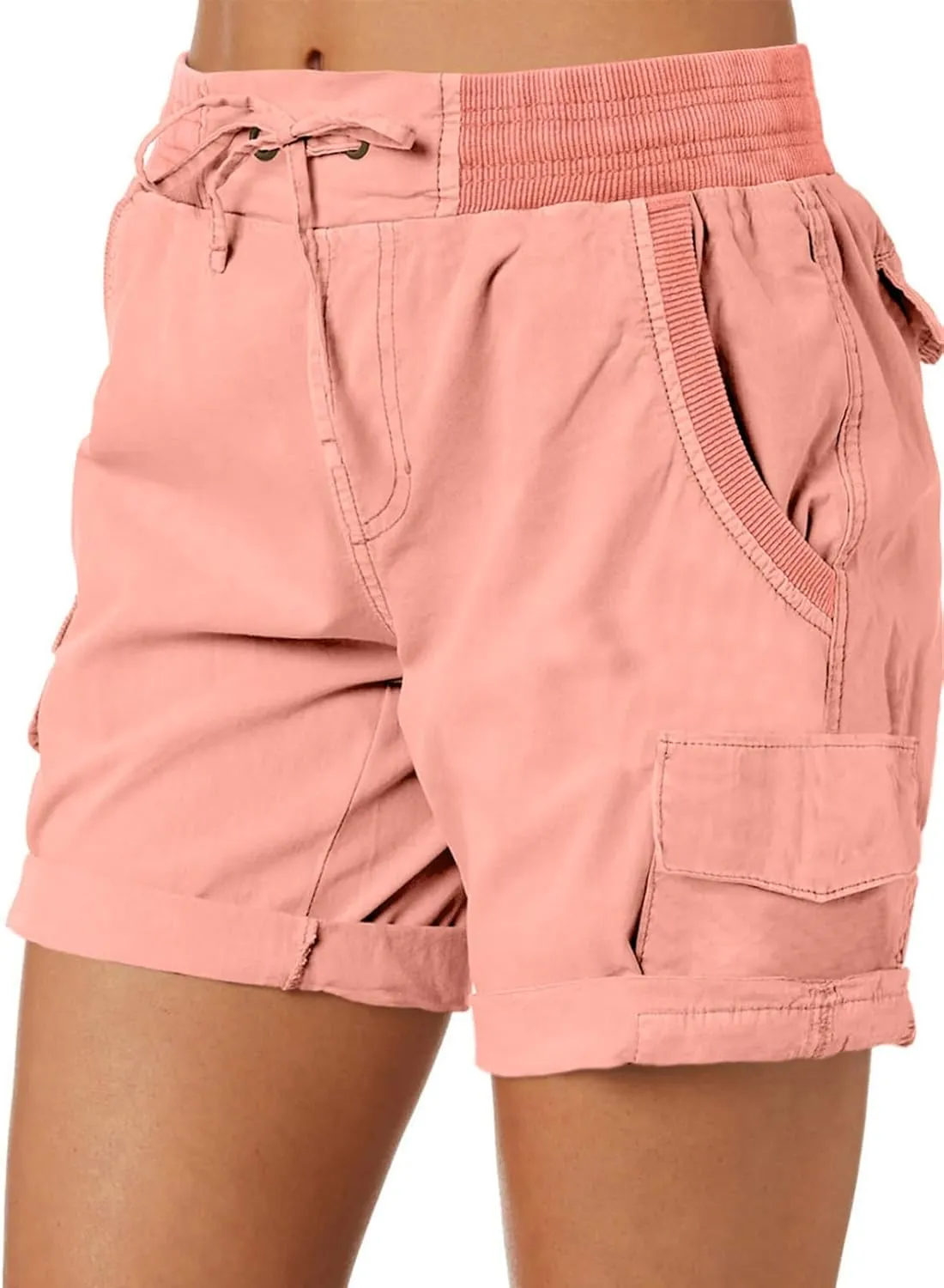 Dokotoo Womens Relaxed Fit High Waist Casual 4 Pocketed 2025 Hiking Outdoor Summer Shorts S-XL