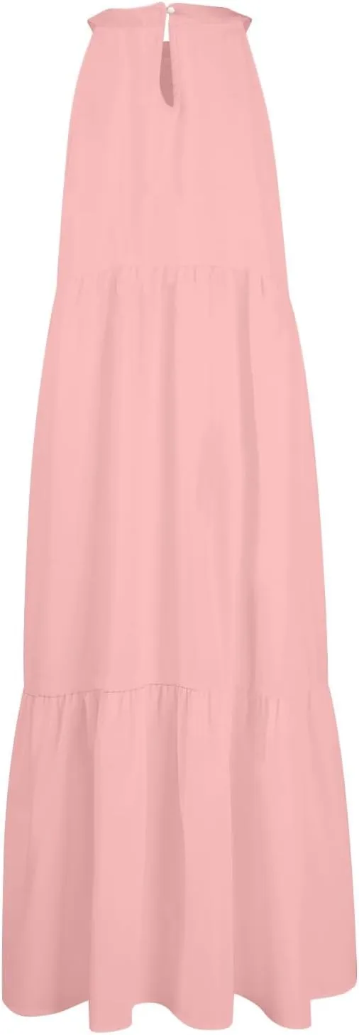 Dresses for Women 2025 Sleeveless Maxi Dress Women Dresses Spring Solid Color Womens Dresses Tea
