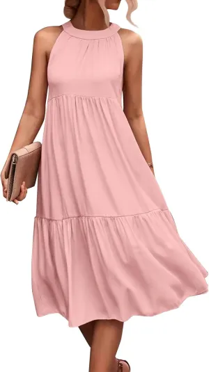 Dresses for Women 2025 Sleeveless Maxi Dress Women Dresses Spring Solid Color Womens Dresses Tea