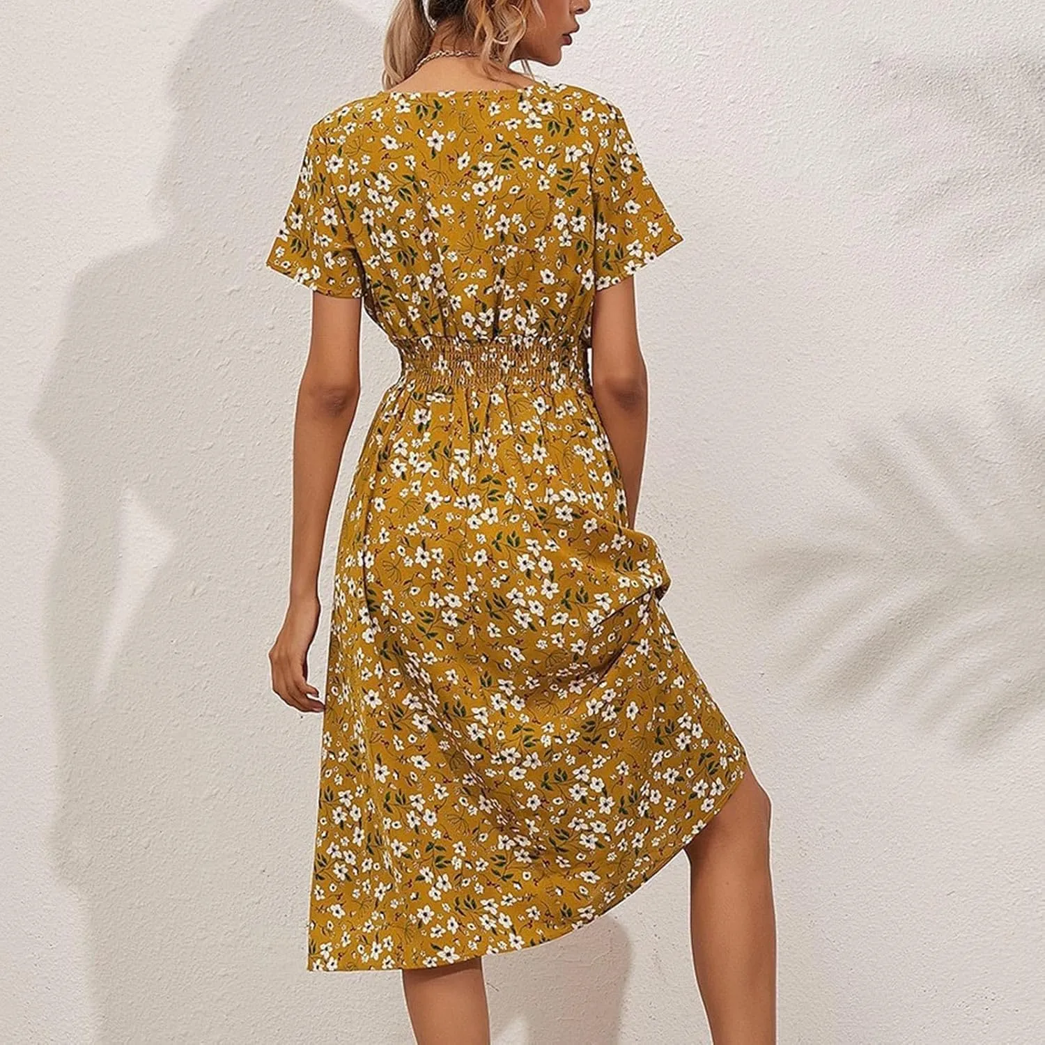 Dresses for Women 2025 Spring Summer Casual Women Dresses Spring Floral Print Women Dresses Spring