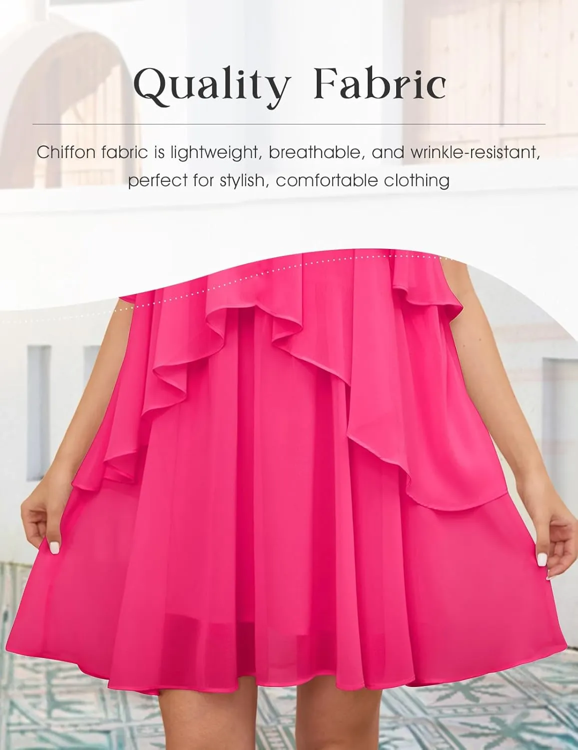 DRESSTELLS Women's Casual Halter Ruffle Tiered Dresses, Beach Wedding Cocktail Party Mini Sundress