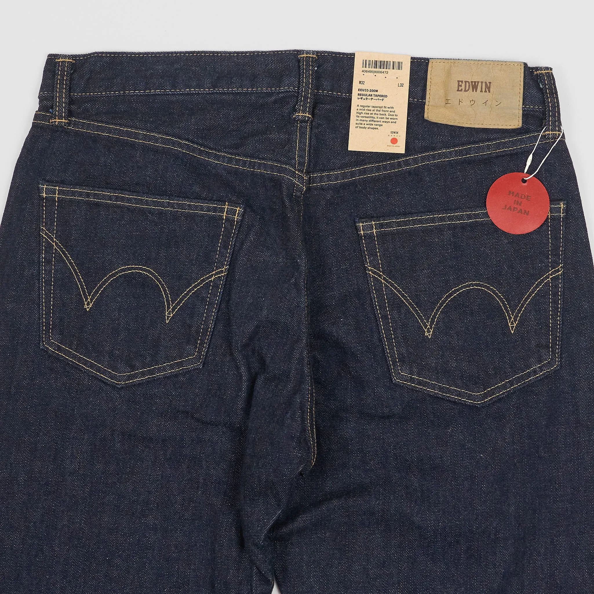 Edwin Regular Tapered Rinsed Denim Selvage Jeans