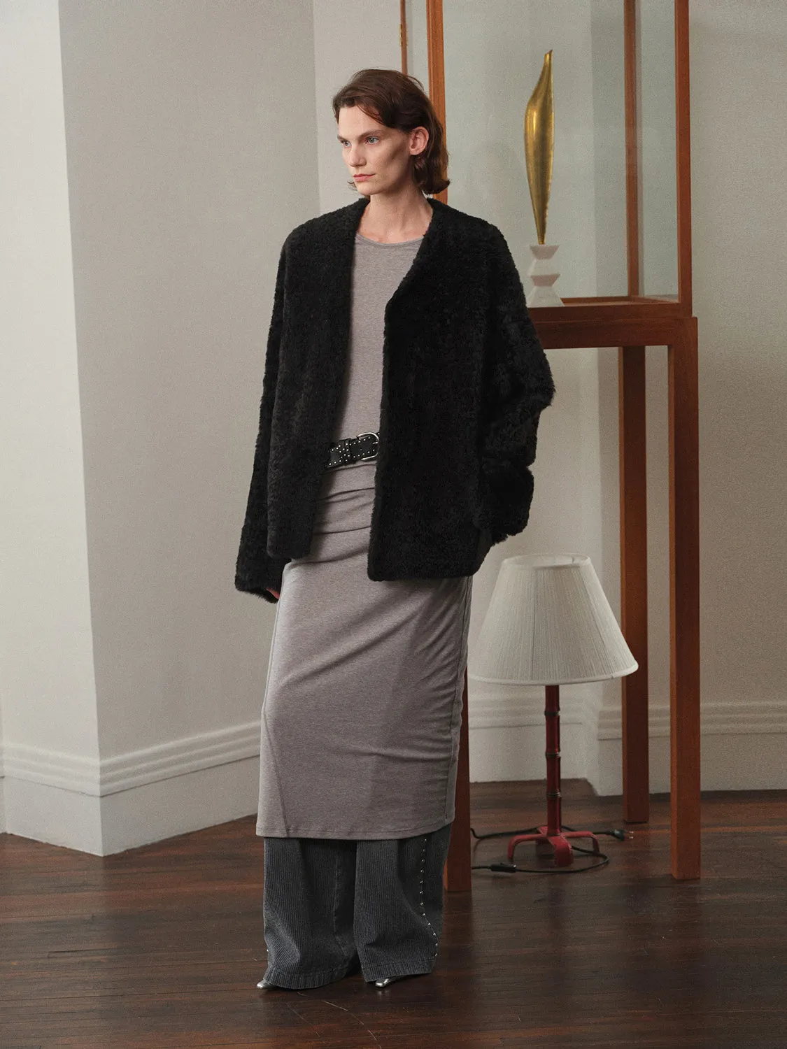Elegant Mid-Length Fur Coat