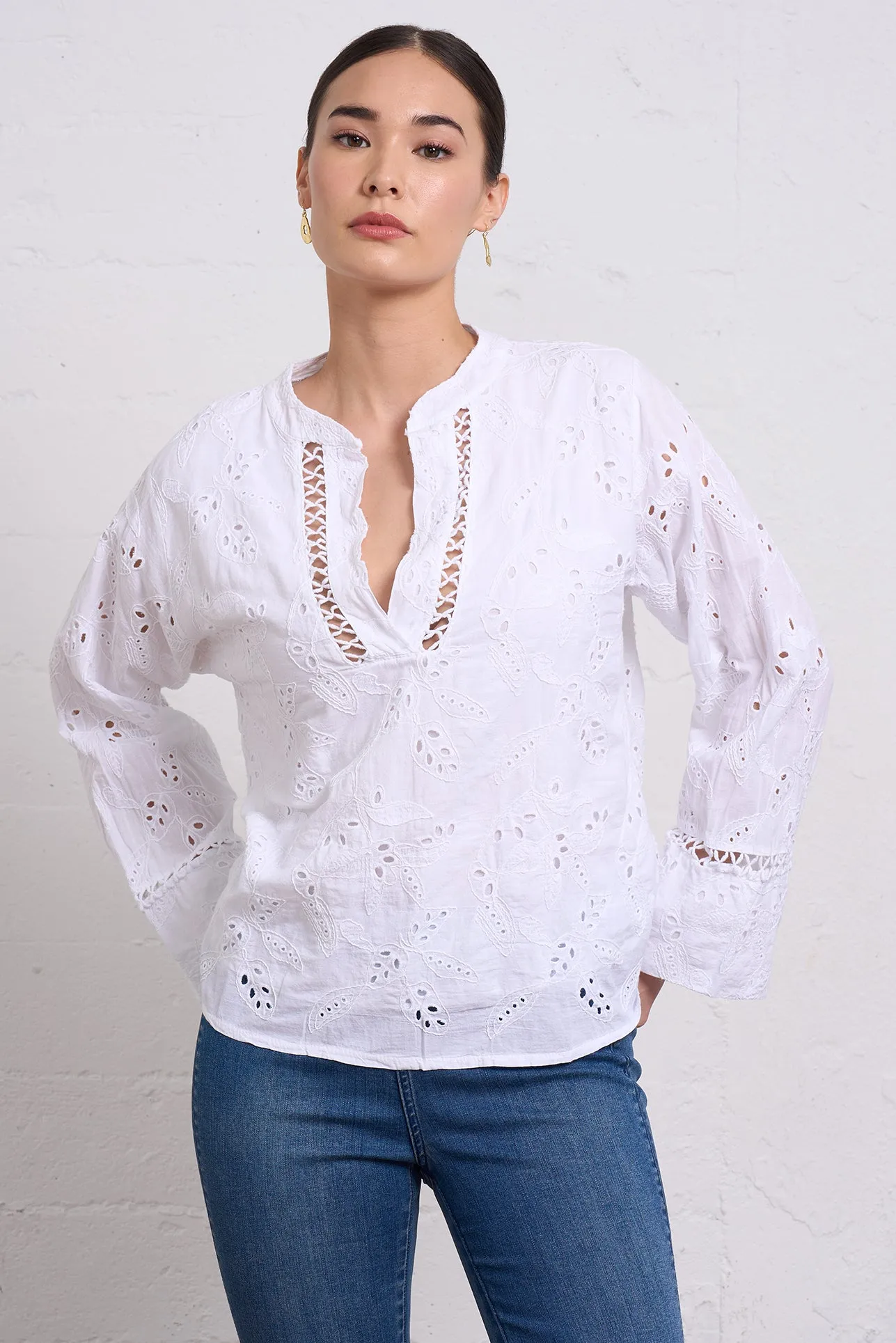 Embroidered Pullover Blouse
