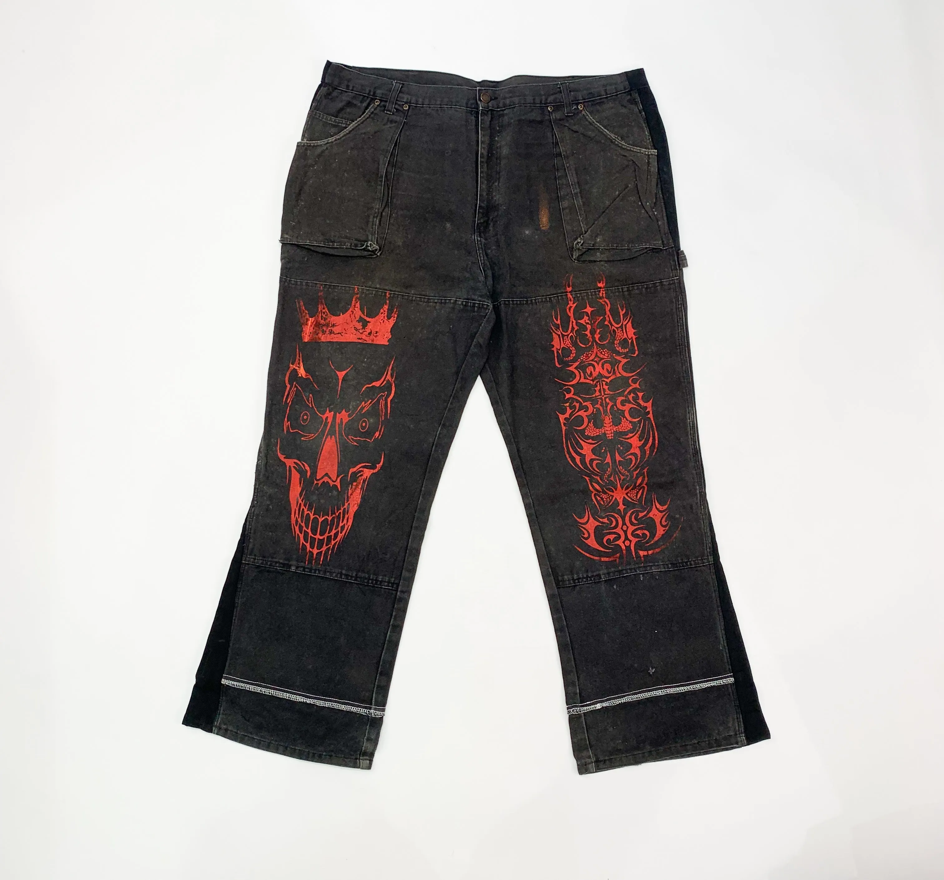 Faded Printed Jeans
